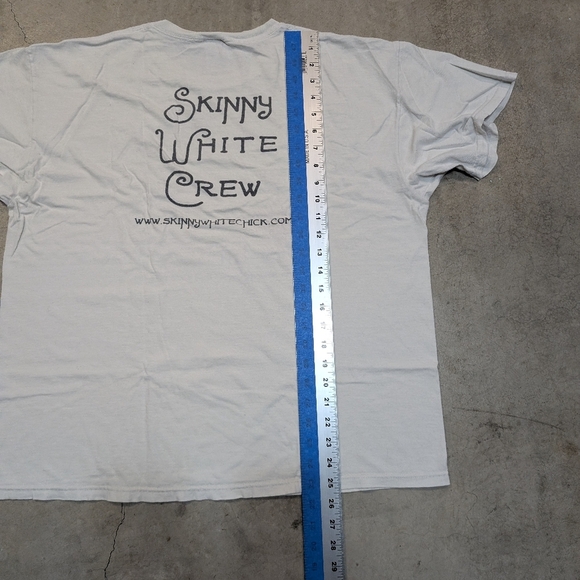 Y2K Fruit Of The Loom Men's XL I Heart Skinny White Chick Shirt - Picture 5 of 6